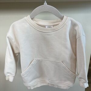 Zara Kids Off-White Sweatshirt - Unisex 18 Months